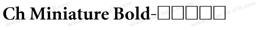 Ch Miniature Bold字体转换